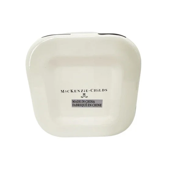 MACKENZIE-CHILDS Courtly Check Enamel Deep Squarage Bowl | Medium - Picture 5 of 5